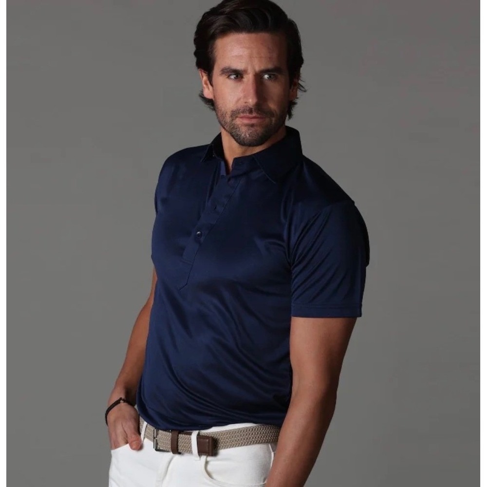 Collars & Co Mens Size XL Tall Dress Collar Polo Navy Blue Performance NWT